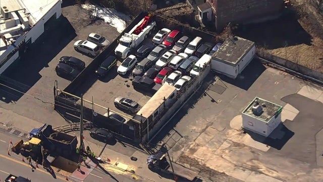 Aerial view of Clutch Towing tow lot 