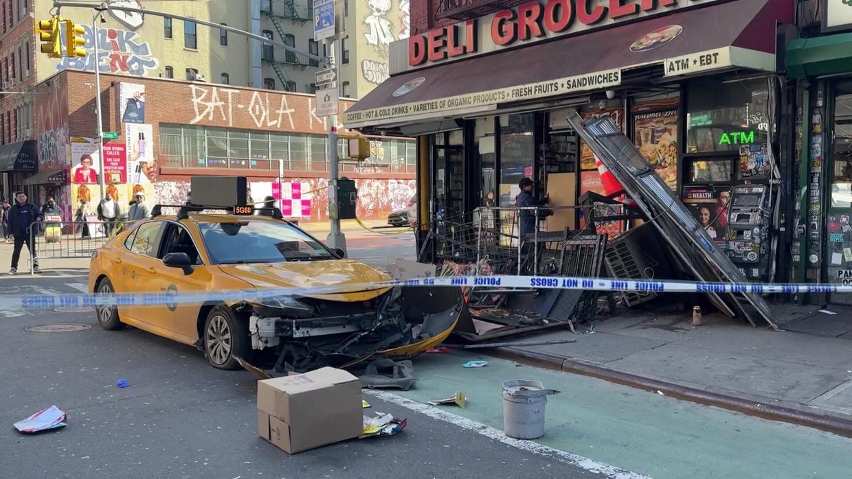 Video shows taxi driver strike 2 pedestrians, crash into Lower East ...