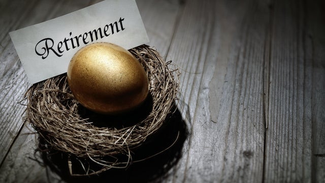 Retirement savings golden nest egg 