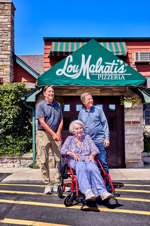 The Malnati Family (L-R) Rick, Jean and Marcat, at Lou Malnati' 
