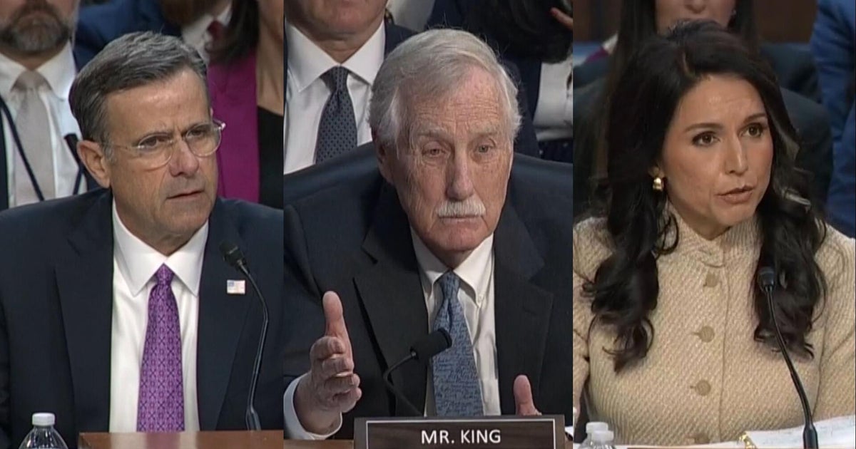 Watch: King presses Ratcliffe, Gabbard about briefing Trump about Iran ahead of strikes