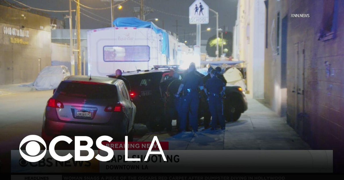 Police shoot at an alleged armed suspect downtown Los Angeles - CBS Los ...