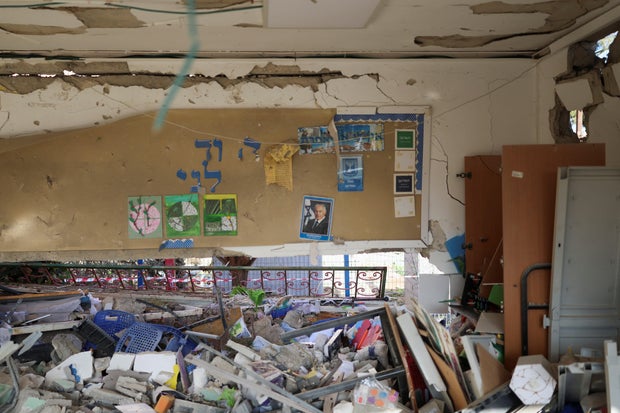 Aftermath of Iranian missile strikes which injured dozens of Israelis, in Dimona