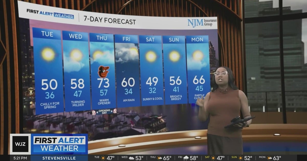 Breezy, chilly Tuesday in Maryland - CBS Baltimore