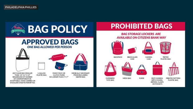Citizens Bank Park bag policy 