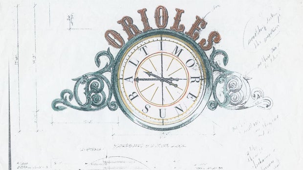 Sketch of Camden Yards Clock