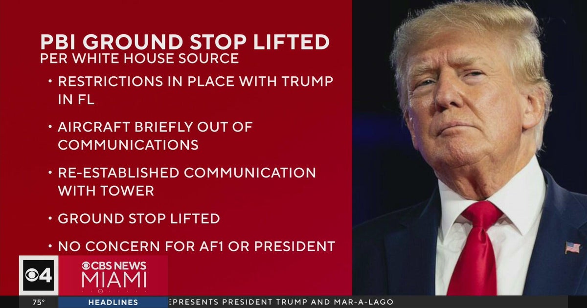 Ground stop lifted after security scare near Trump’s Air Force One at Palm Beach airport