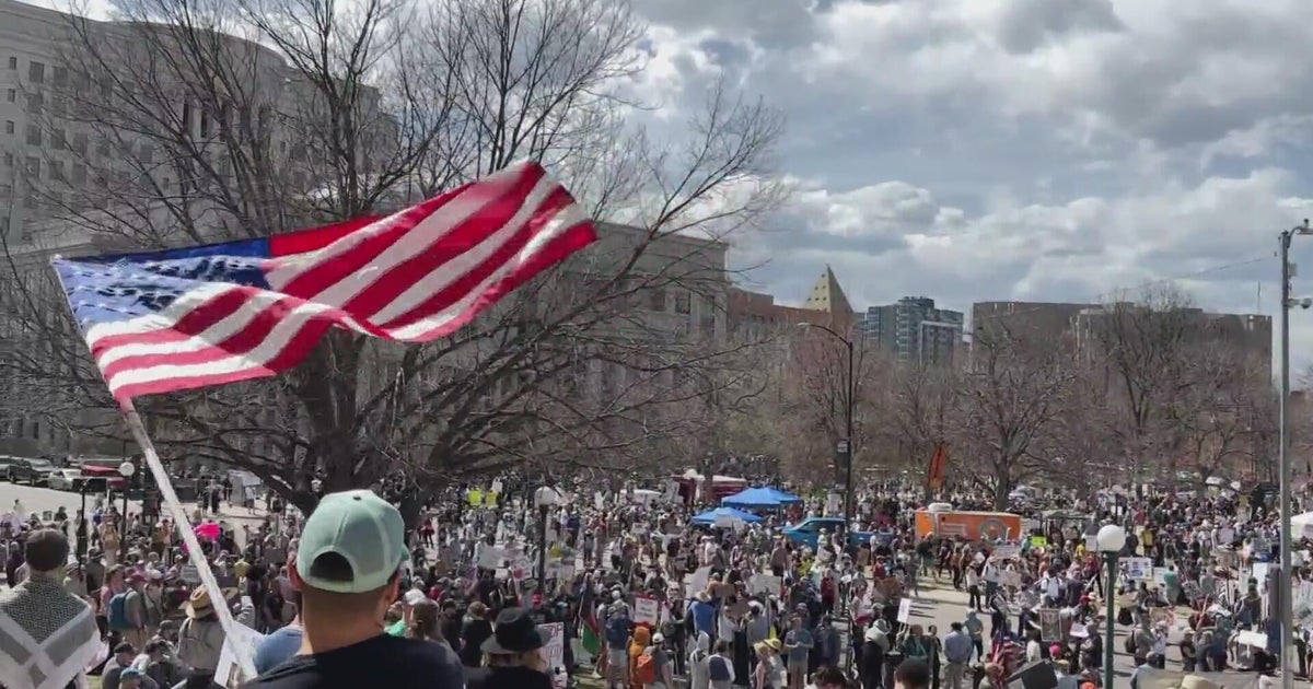 Crowds gather at in Denver, across Colorado for "No Kings" protests