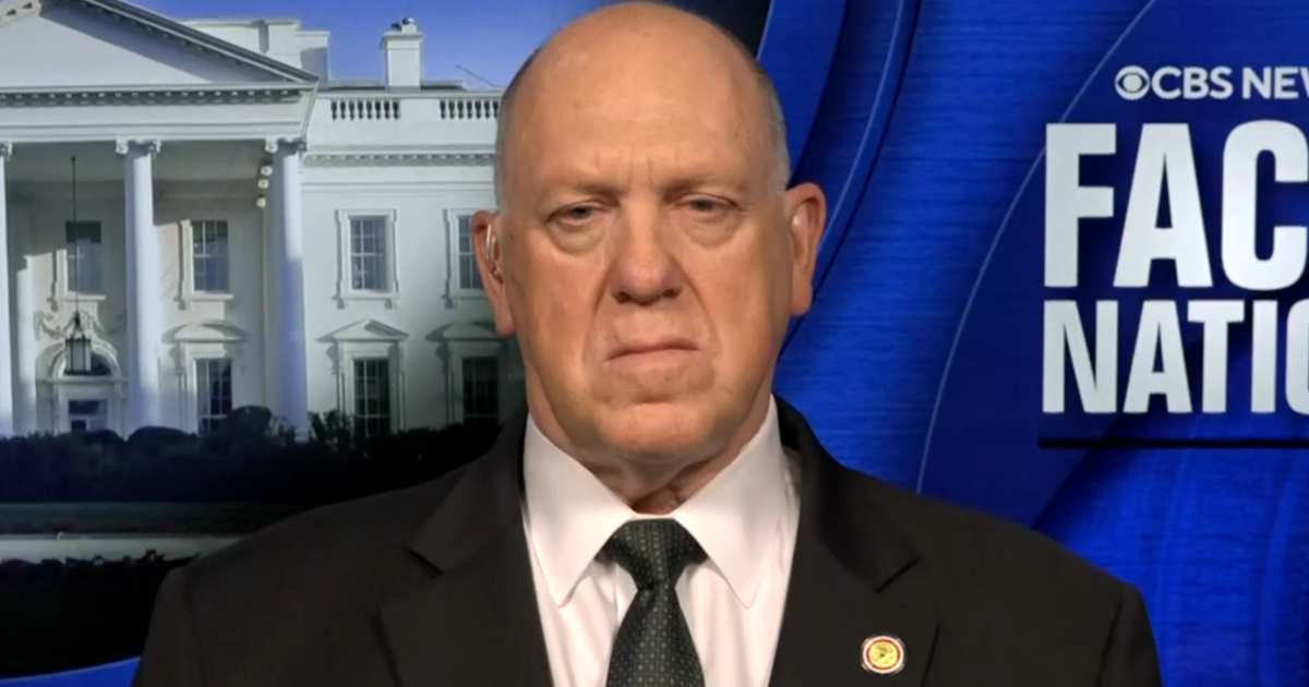 Transcript: Tom Homan on "Face the Nation with Margaret Brennan," March 29, 2026