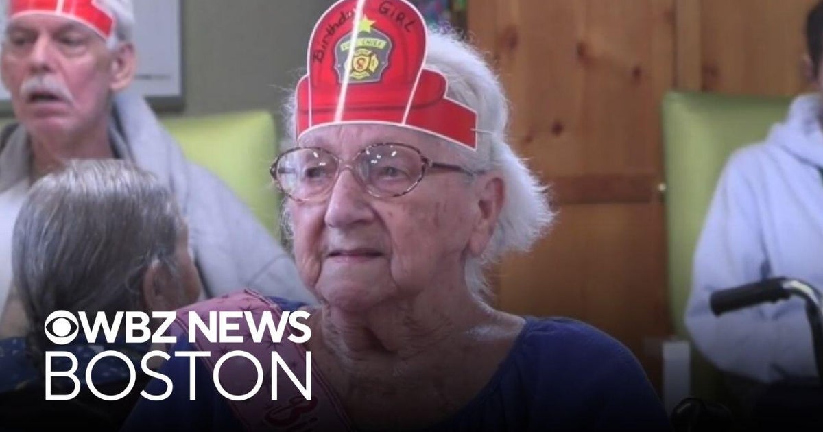 Massachusetts woman celebrates 99th birthday with "hunky firefighters"