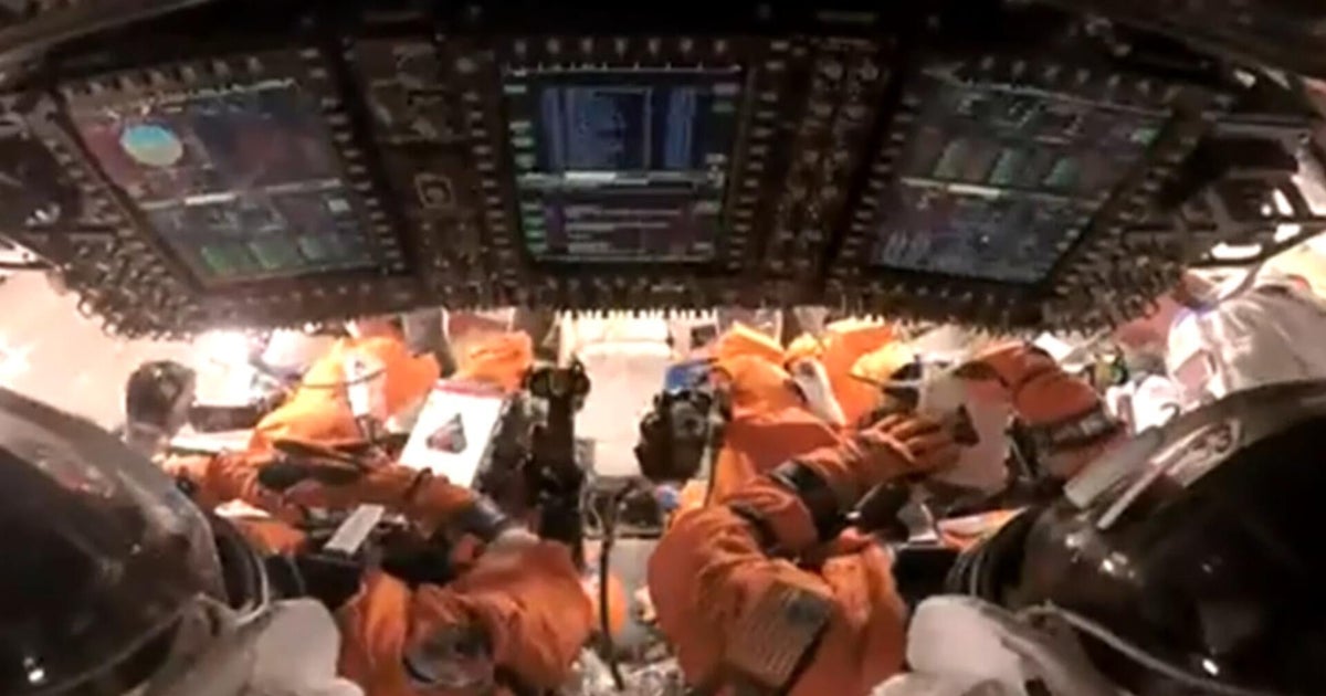 Artemis II crew boards Orion capsule