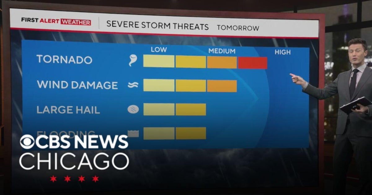 Severe storm risk with possible tornado for Thursday - CBS Chicago