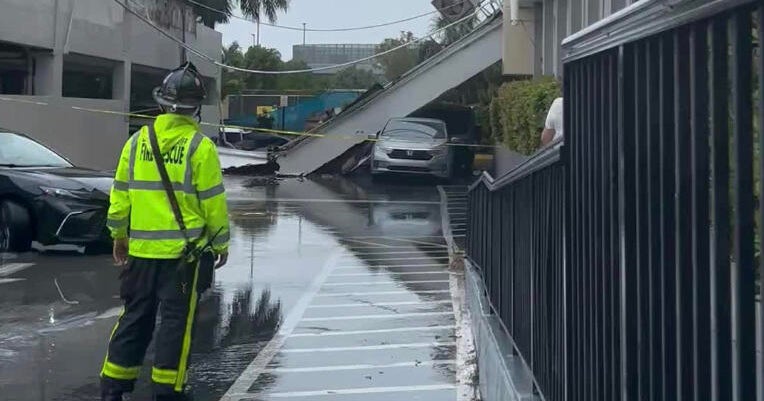 Section of Hallandale Beach building partially collapses, officials say