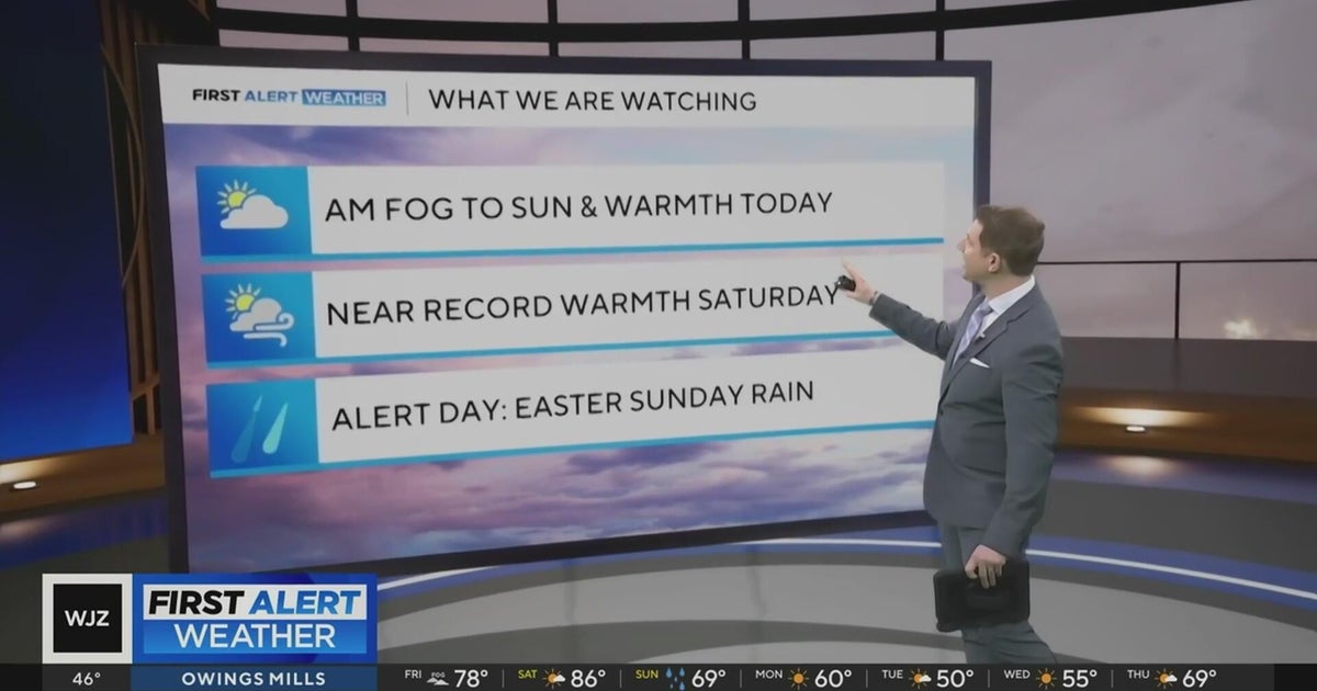 Very warm start to weekend in Maryland before rain returns Sunday - CBS ...