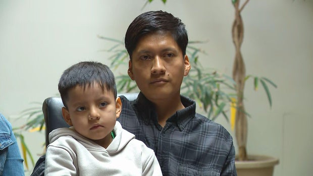 Liam Conejo Ramos and his father 