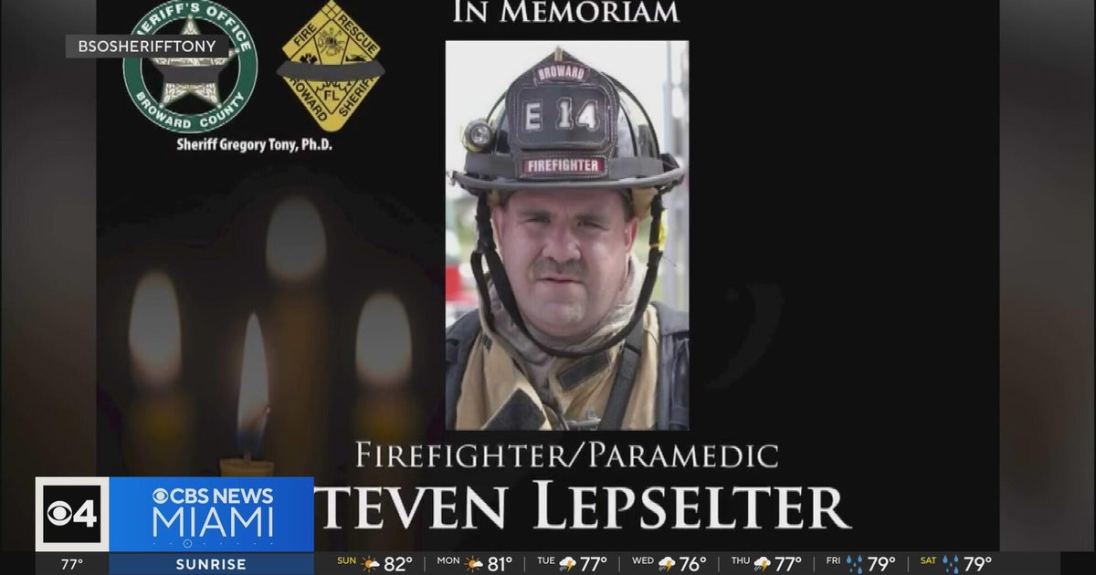 Broward Sheriff’s Office mourns firefighter Steven Lepselter after on-duty death