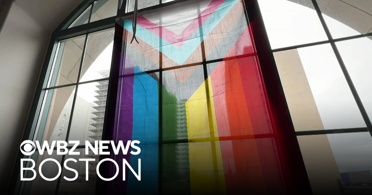 Boston University pauses sign policy after pride flags removed - CBS Boston