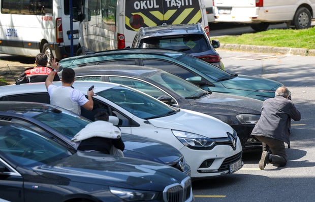 Gunfire near the building housing the Israeli consulate, in Istanbul
