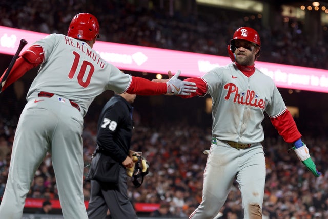 Hits from Bohm, Harper help Phillies come from behind and defeat Giants in  San Francisco - CBS Philadelphia