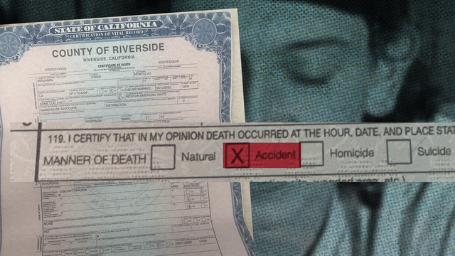death certificate dui crash accident label 
