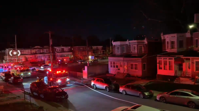 Generic police lights and yellow police tape at crime scene 