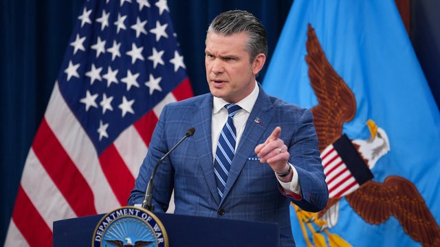 Pete Hegseth And Dan Caine Hold Pentagon Press Briefing On War In Iran 