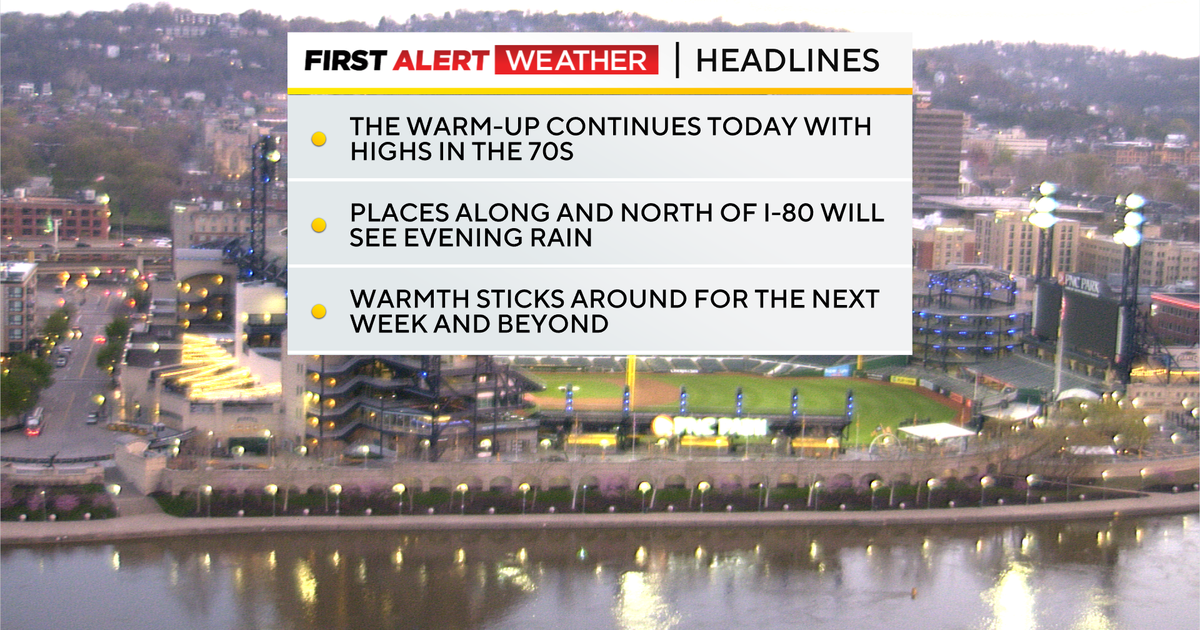 The warming weather in Pittsburgh continues on Thursday, along with ...