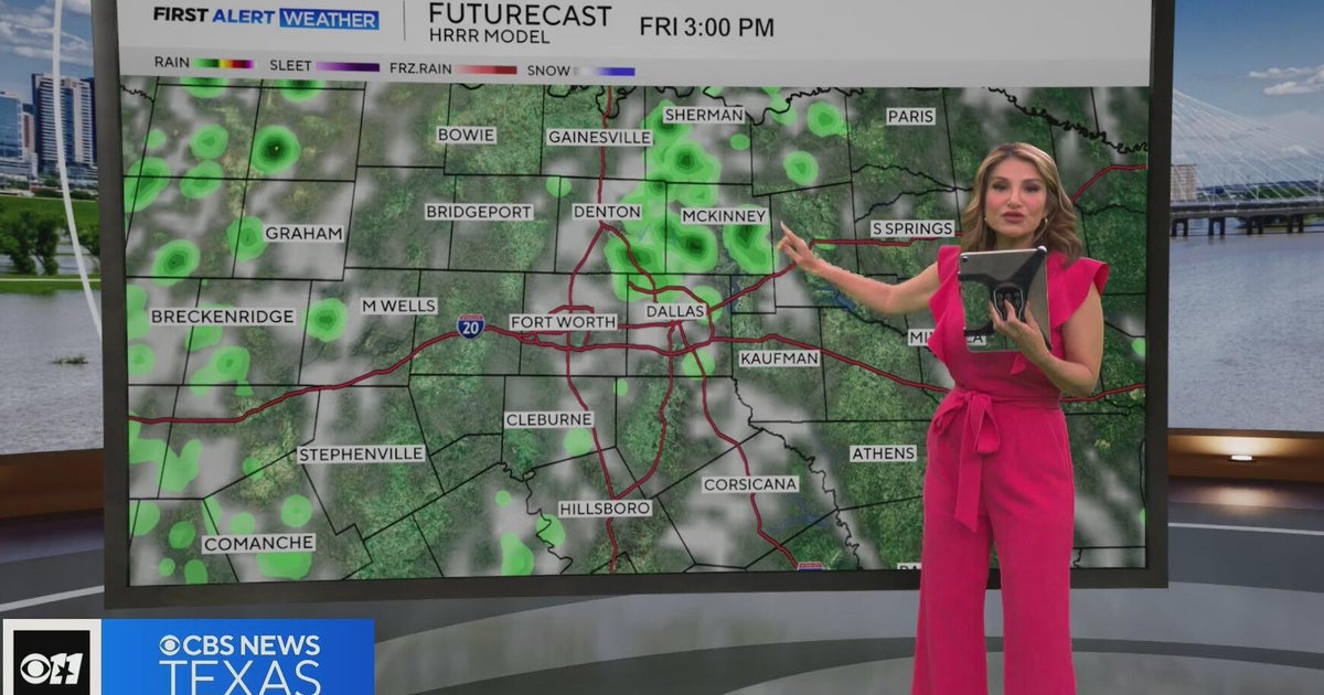 Rain to start falling in parts of North Texas on Friday afternoon - CBS ...