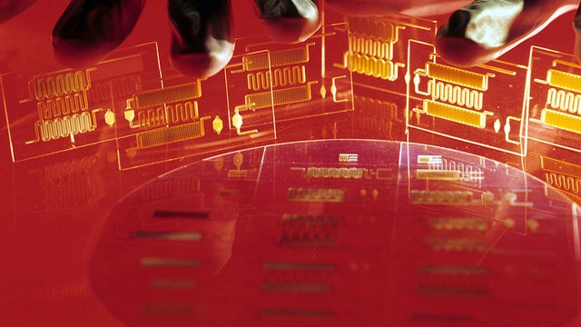 Germany, Mainz: Institute for Micro Technology - components of micro reactors consisting of photo-structurable glass. - 