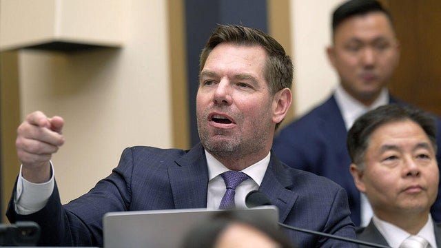 Rep. Eric Swalwell of California during a House Judiciary Committee hearing on Jan. 22, 2026. 