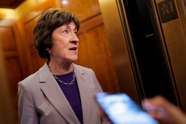 Sen. Susan Collins enters the U.S. Capitol on Jan. 27, 2026 in Washington, D.C.