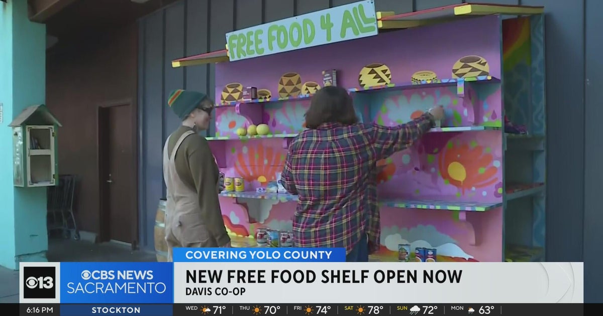 Free food shelf installed outside Davis Co-Op