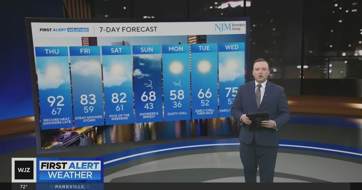 Another chance for record heat on Thursday in Maryland - CBS Baltimore