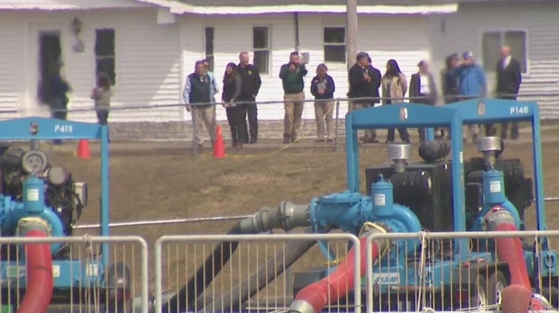 Michigan Gov. Whitmer tours Cheboygan dam 