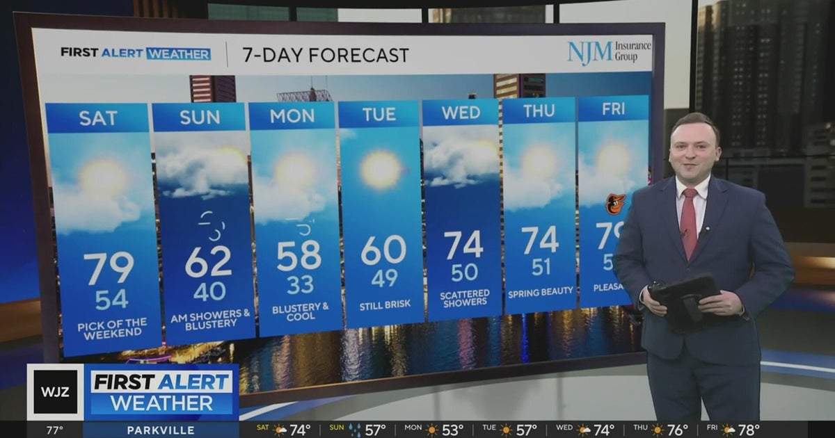 Delightful weather continues Friday evening in Maryland - CBS Baltimore