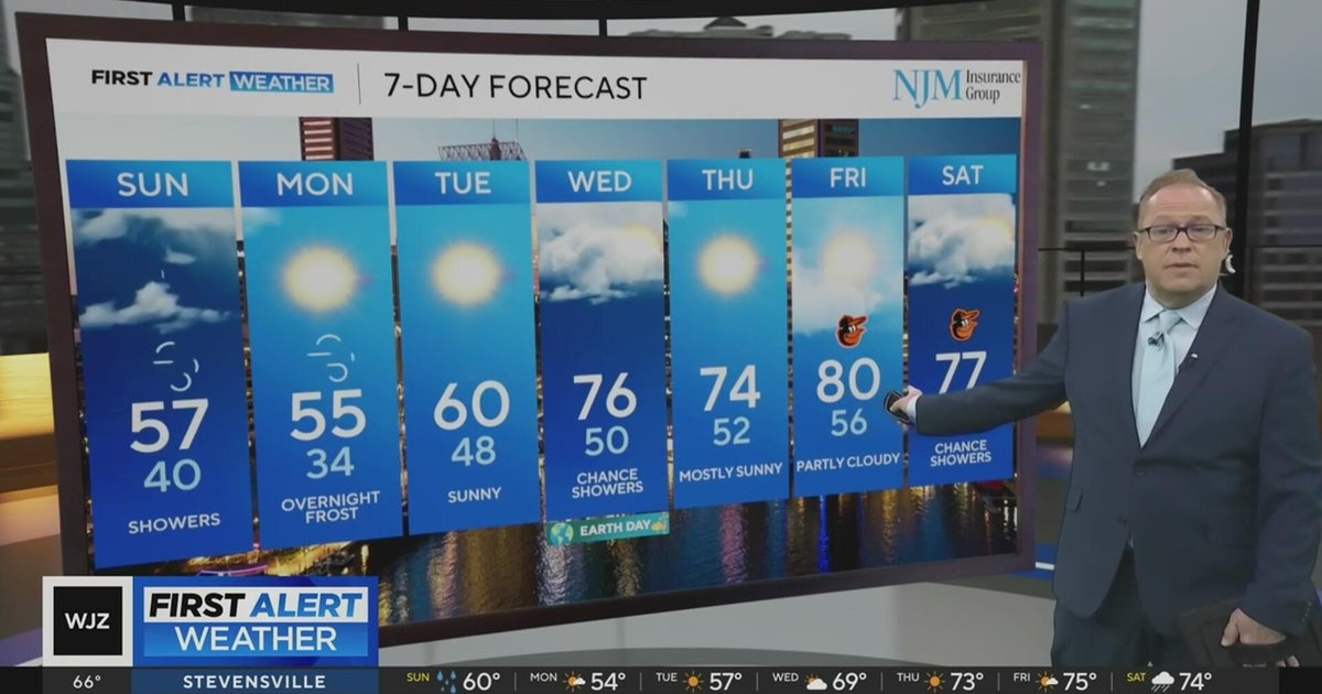 Expect showers in western parts of Maryland Saturday night - CBS Baltimore