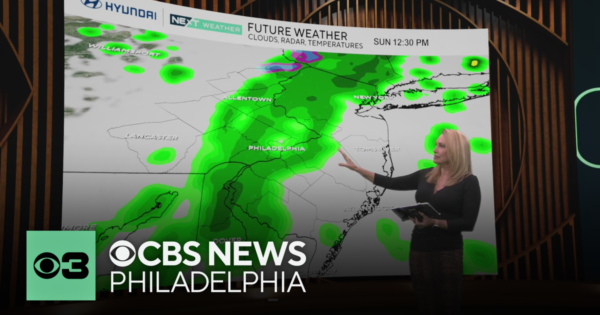Rainy with below average temperatures in Philadelphia Sunday
