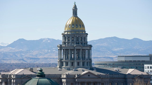Denver State Capitol Building with Mountain View 