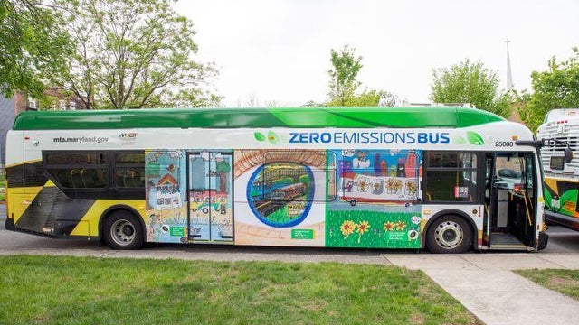 MTA Bus Featuring Maryland Student Artwork 
