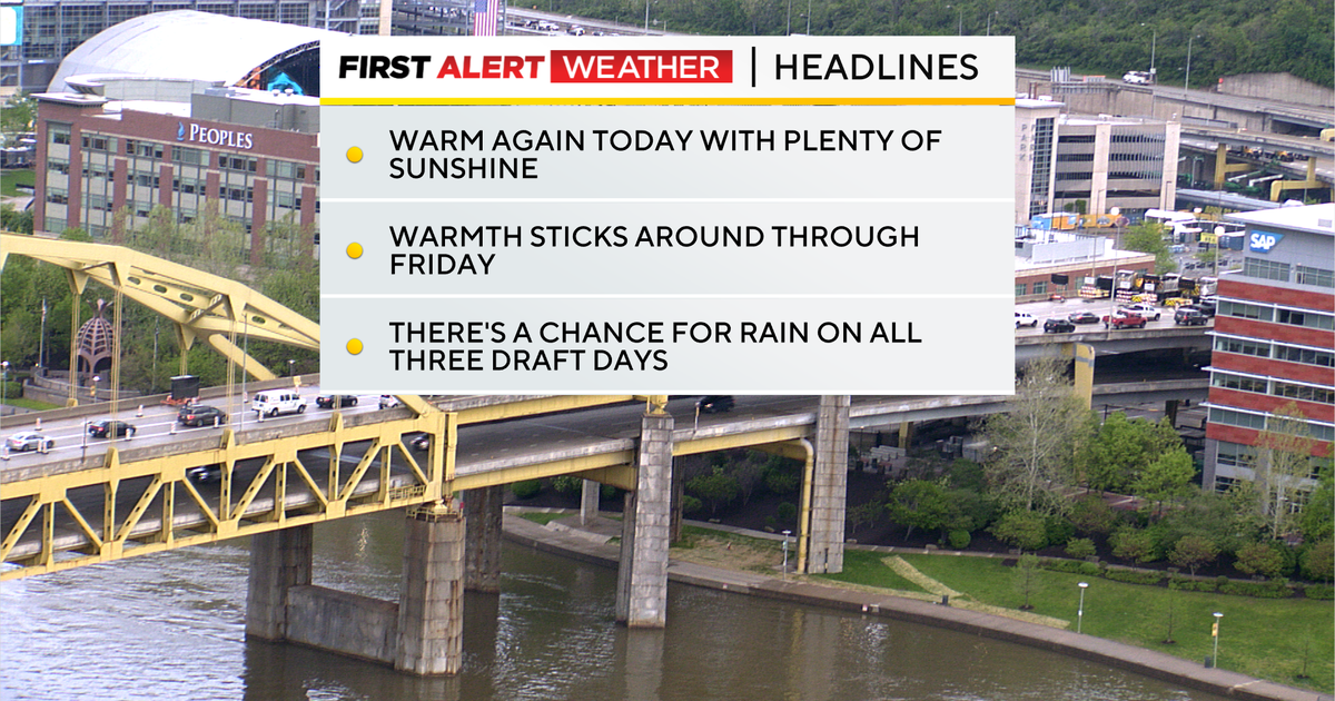 Morning rain chances move out of Pittsburgh area, pleasant weather ...