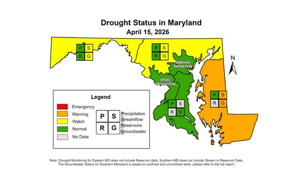 Maryland Drought Conditions April 2026 