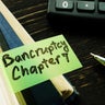 Bankruptcy chapter 7 bookmark in the book. 