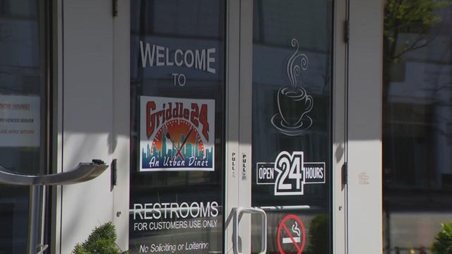 Generic police lights and yellow police tape at crime scene 