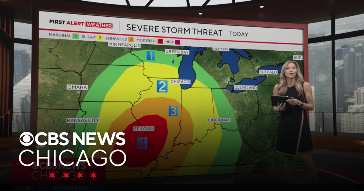 2 rounds of severe storm threats on Monday - CBS Chicago