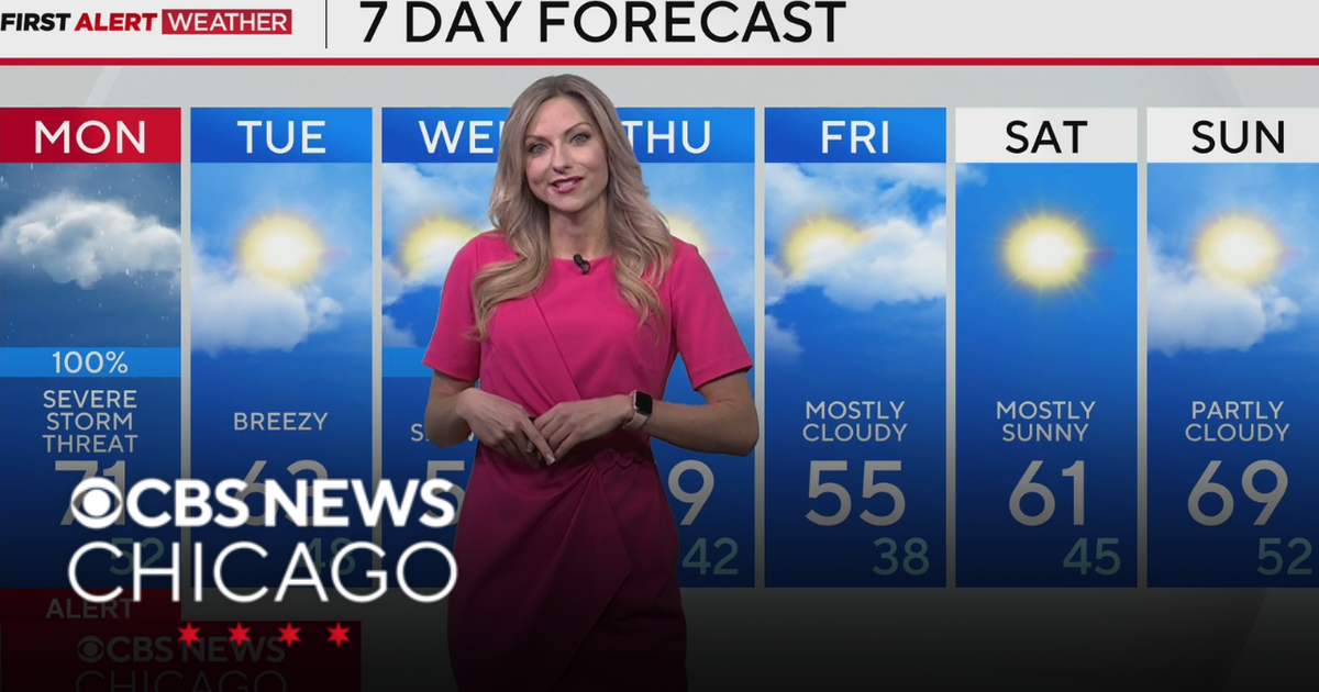 First round of storms expected Monday morning - CBS Chicago