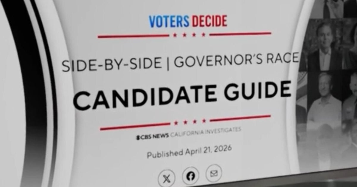 CBS California launches interactive candidate guide ahead of gubernatorial debate