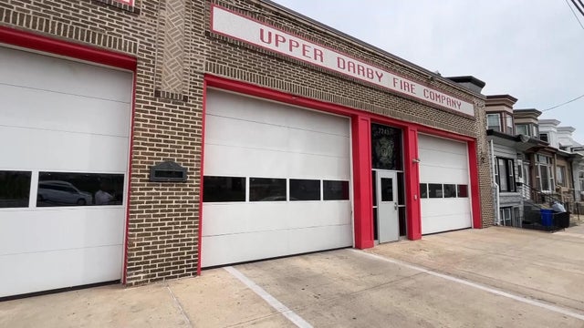 Exterior photo of the firehouse in Upper Darby 