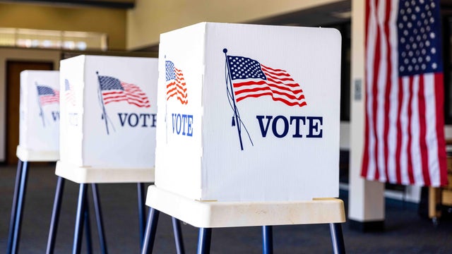 Empty Voting Booths On Election Day 
