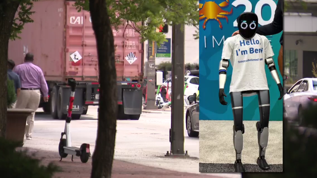Robot seen Walking in Downtown Baltimore 