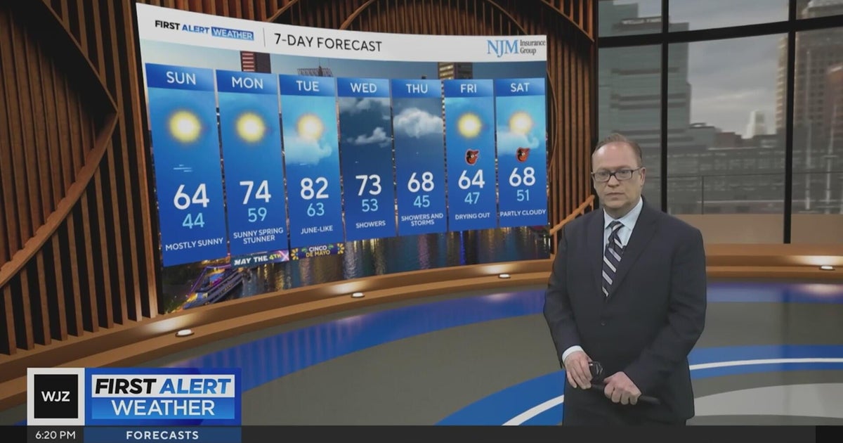 Saturday will be mostly dry but there is a slight chance for showers in Maryland